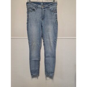 Old‎ Navy High-Waisted Rockstar Super Skinny Jeans Distressed Hem Size 6